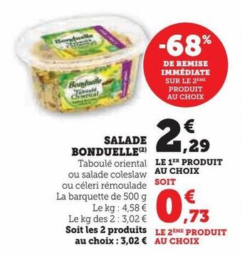 U Express Salade bonduelle offre