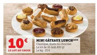 U Express Mini gâteaux lunch offre