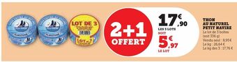 U Express Thon naturel petit navire offre