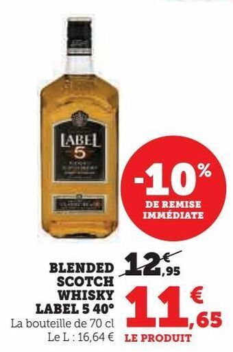U Express Blended scotch whisky label 5 40 offre