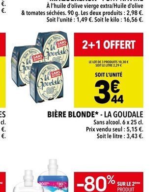 Supeco BIÈRE BLONDE* - LA GOUDALE offre
