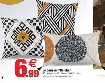 Bazarland Le coussin beloha offre