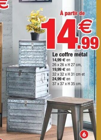 Bazarland Le coffre métal offre