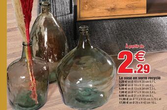 Bazarland Le vase en verre recyclé offre