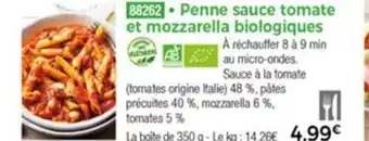 Thiriet Penne sauce tomate et mozzarella biologiques offre