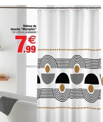 Bazarland Rideau de douche memphis offre