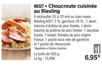 Thiriet Choucroute cuisinée au riesling offre