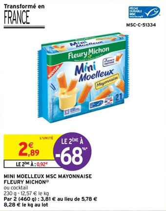 Intermarché MINI MOELLEUX MSC MAYONNAISE FLEURY MICHON offre