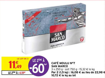 Intermarché CAFÉ MOULU N°7 SAN MARCO offre