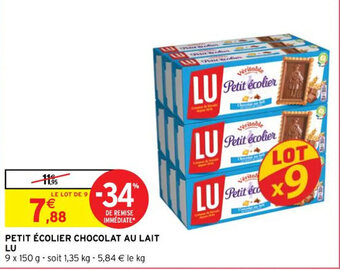 Intermarché PETIT ÉCOLIER CHOCOLAT AU LAIT LU offre
