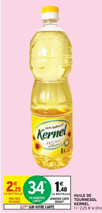 Intermarché HUILE DE TOURNESOL KERNEL offre