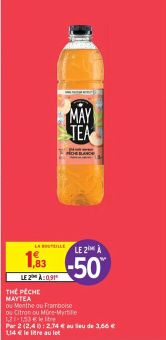 Intermarché THÉ PÊCHE MAYTEA offre