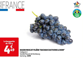 Auchan RAISIN MUSCAT FILIÈRE "AUCHAN CULTIVONS LE BON" offre