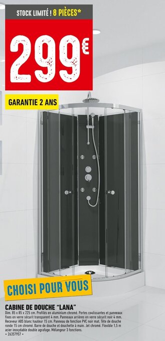 Batkor CABINE DE DOUCHE "LANA" offre
