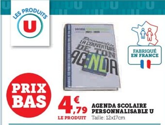 Hyper U AGENDA SCOLAIRE PERSONNALISABLE U offre