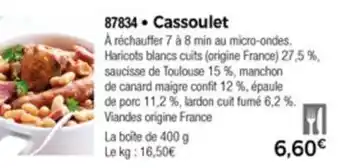 Thiriet Cassoulet offre