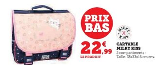 Hyper U CARTABLE MILKY KISS offre