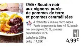 Thiriet Boudin noir aux oignons offre
