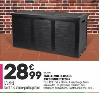 ALDI Malle Multi-usage Avec Roulettes Belavi offre