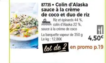 Thiriet Colin d'Alaska sauce offre