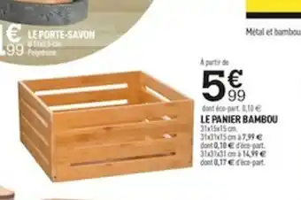 Centrakor Le Panier Bambou offre