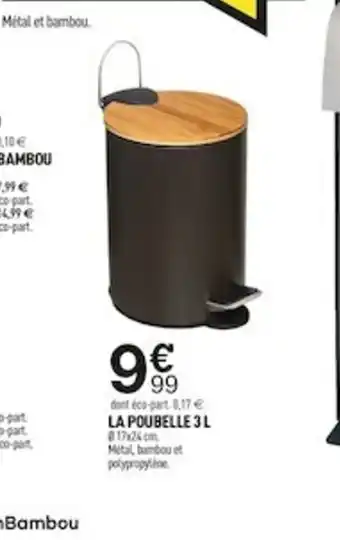 Centrakor La Poubelle 3 L offre