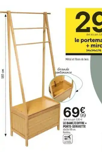 Centrakor Le Banc/Coffre + Porte-Serviette offre