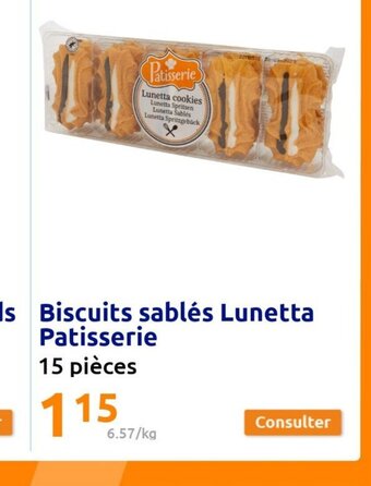 Action Biscuits sablés Lunetta offre