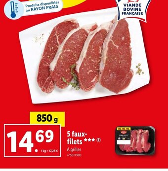 Lidl 5 faux-filets ★★★ (1) offre