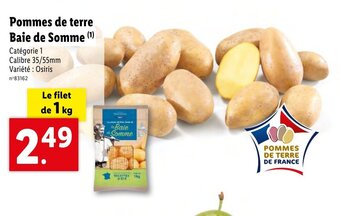 Lidl Pommes de terre Baie de Somme (¹) offre