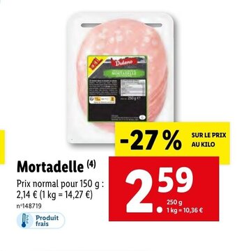 Lidl Mortadelle (4) offre