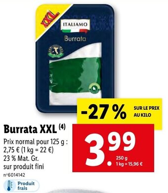 Lidl Burrata XXL (4) offre