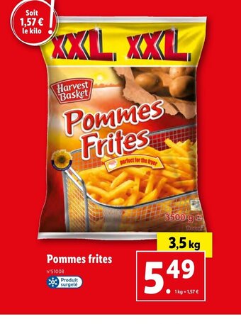 Lidl Pommes Frites offre