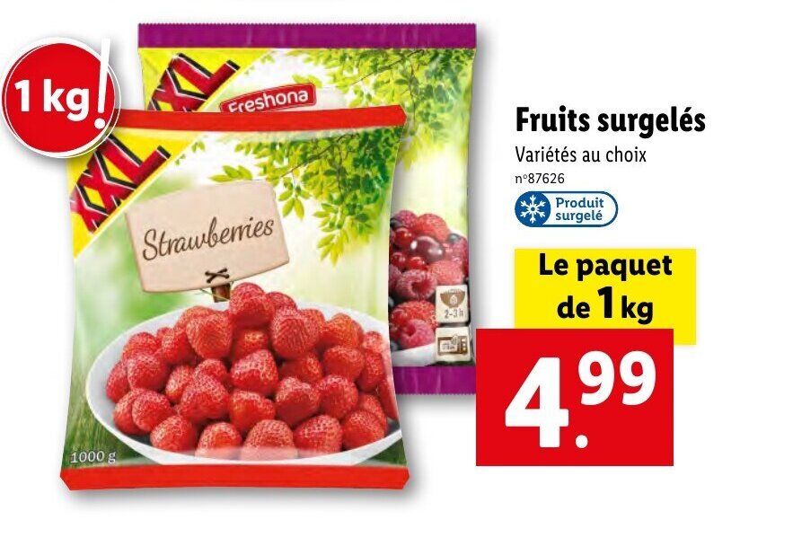 Promo Fruits surgelés chez Lidl