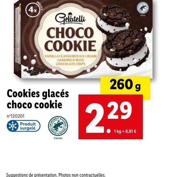 Promo Cookies glacés choco cookie chez Lidl