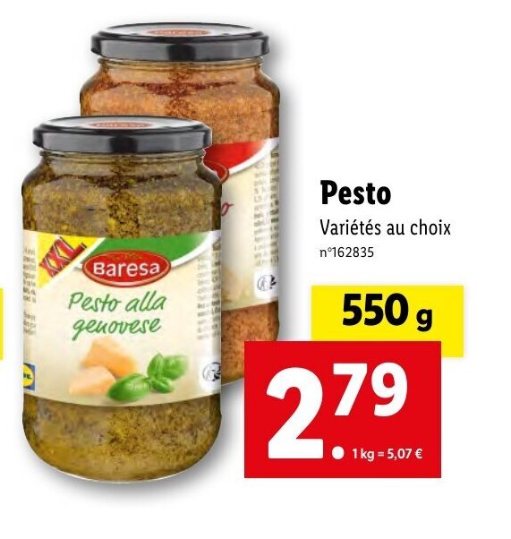 Promo Pesto chez Lidl