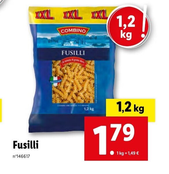 Promo Fusilli chez Lidl