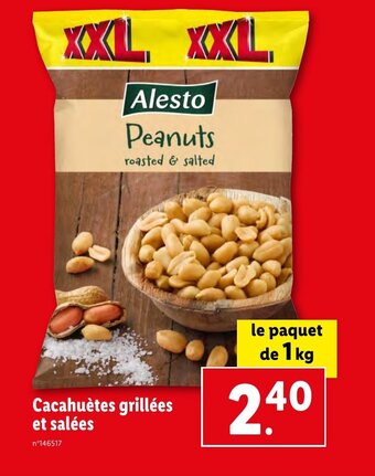 Lidl Cacahuètes grillées et salées offre