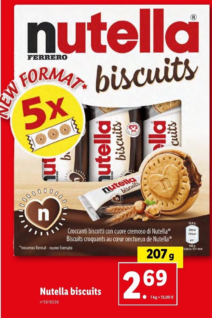 Promo Nutella biscuits chez Lidl