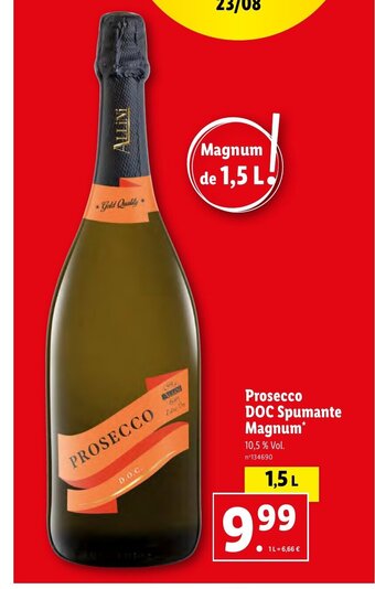 Lidl Prosecco DOC Spumante Magnum* offre