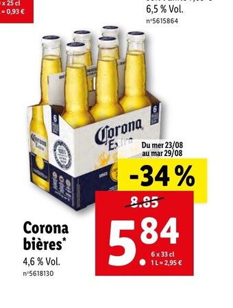 Lidl Corona bières* offre