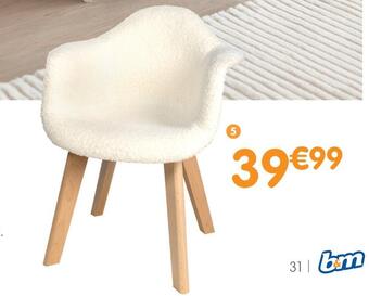 b&m Fauteuil enfant en sherpa offre