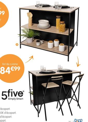 b&m 5five ilot de cuisine offre