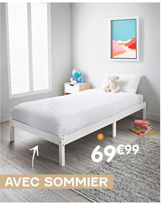 b&m Lit 1 personne + sommier offre