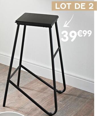 b&m Lot de 2 tabourets offre