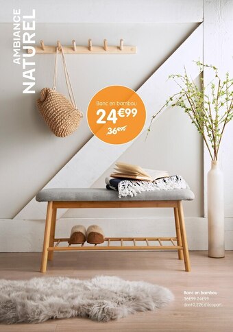 b&m Banc en bambou offre