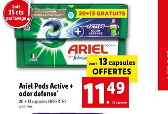 Ariel Pods Active + odor defense*