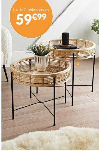 Lot de 2 tables basses