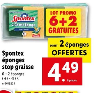 Lidl Spontex éponges stop graisse offre