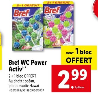 Lidl Bref WC Power Activ'* offre